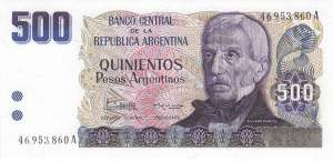 Argentinien p316 500 Pesos 1984